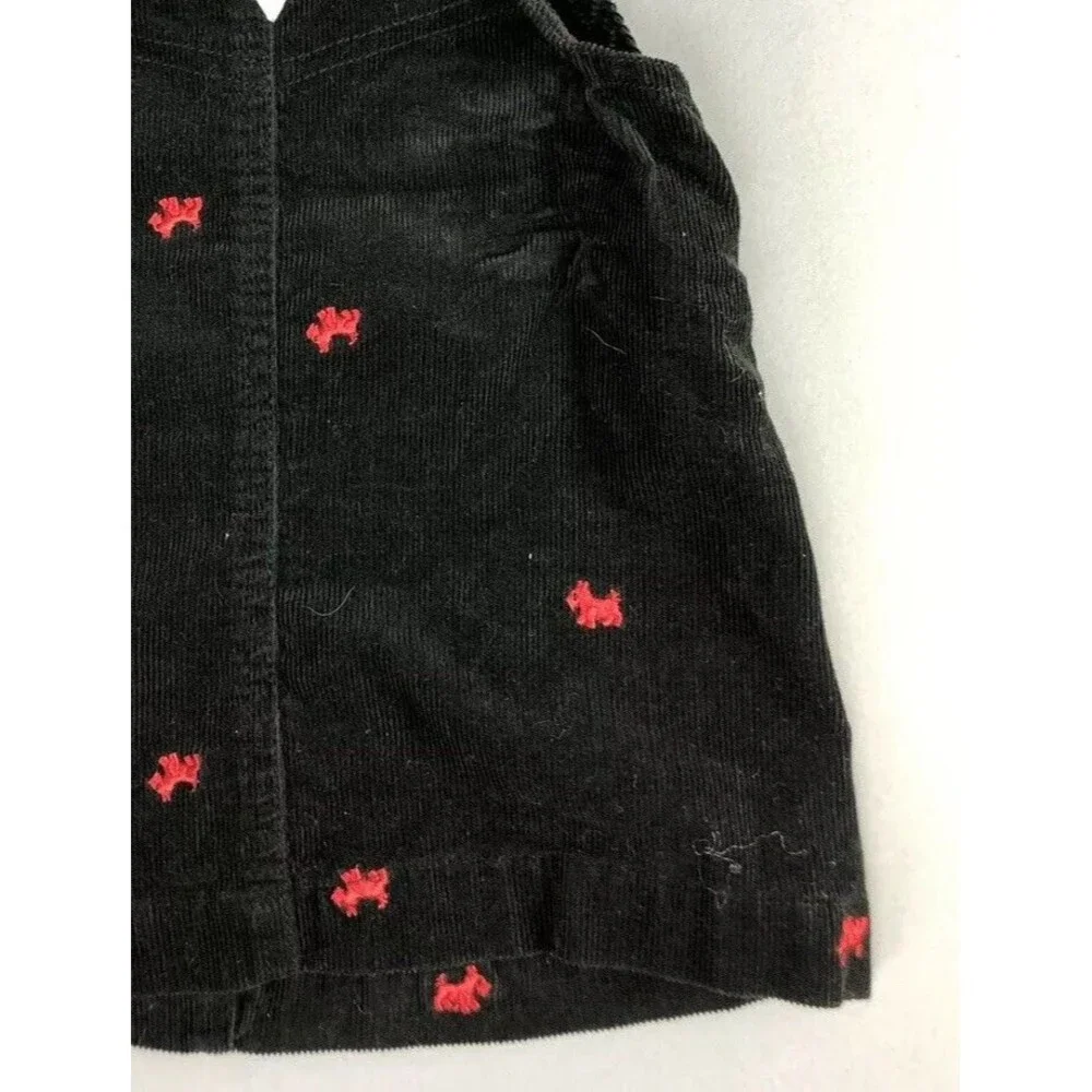 Girls Toddler 18 Month Dress OshKosh Vestbak Overalls Corduroy Scotty Puppies